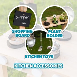 Waterproof Wooden Outdoor Eco-Friendly Playset with Cooking Toys Set