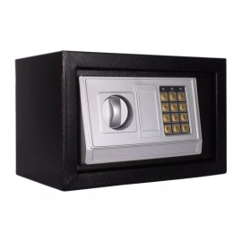 Safe Box, Money Safe Box For Home Office With Key And Pin Code Keypad (Black) (H25 x W35 x D25)