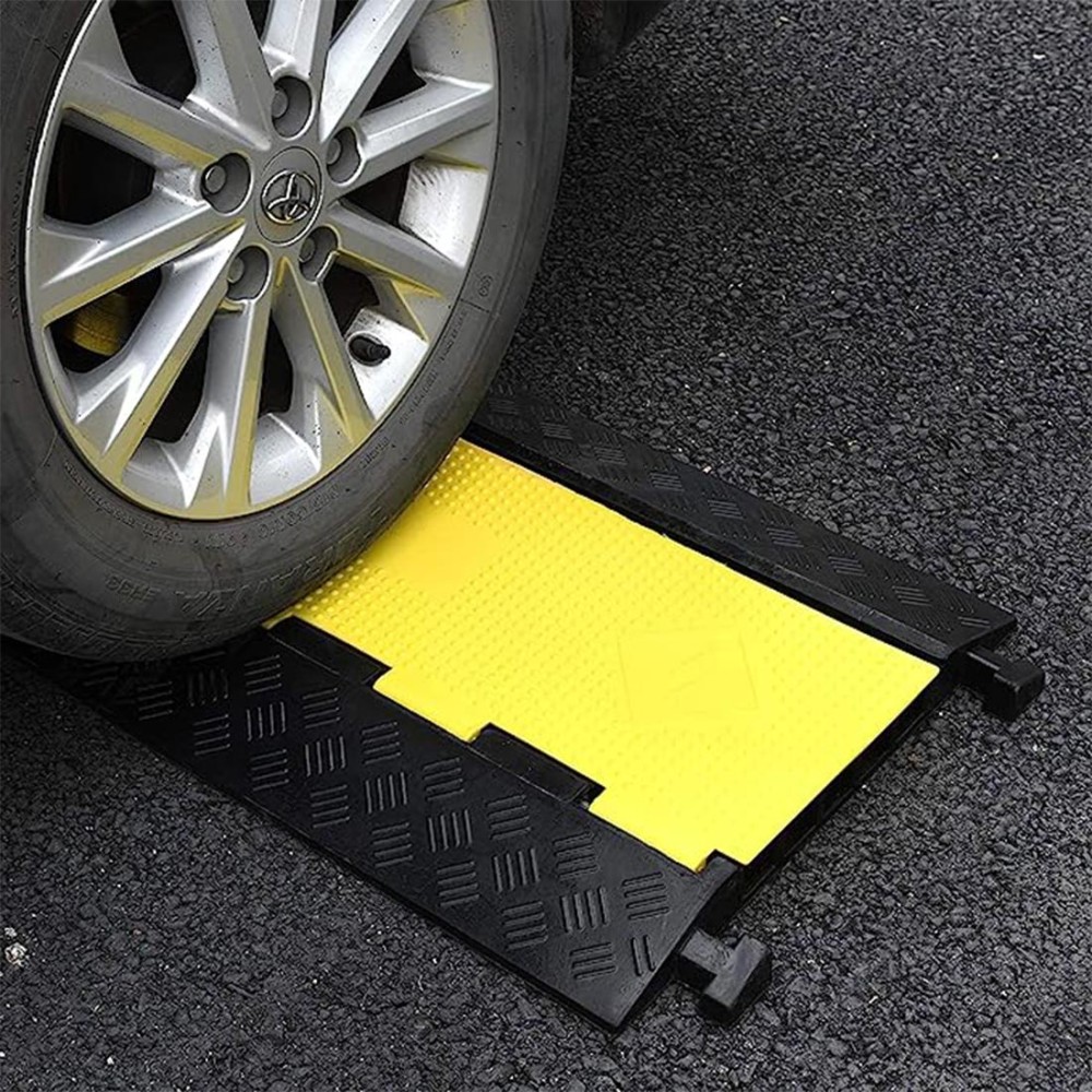 Road Ramp Protector with 3 Channel Cable Protector