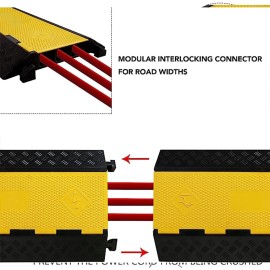 Road Ramp Protector with 3 Channel Cable Protector