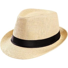 Panama Straw Hats for Women Summer Beach Sun Hat  Cowboy (Khaki)